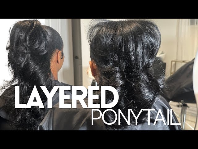 Sleek Layered Ponytail Using Human Hair Bundles || Step-by-Step Tutorial