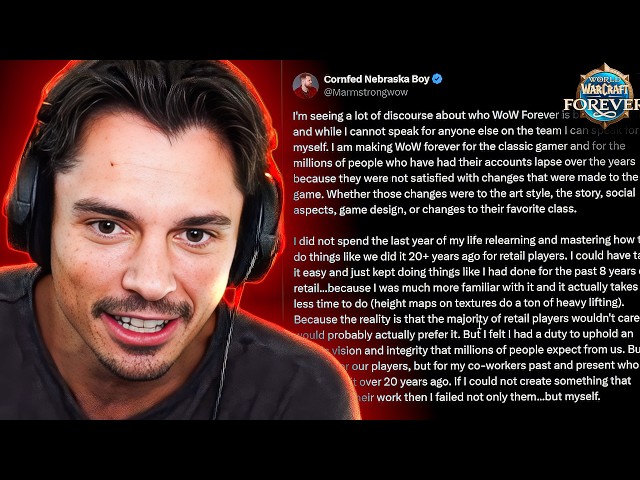 WoW Forever Dev Shares HUGE Message to Classic Players