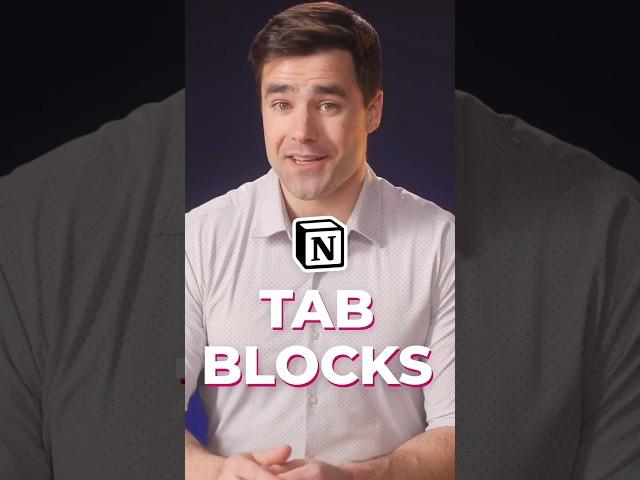 Notion's new Tab blocks are awesome
