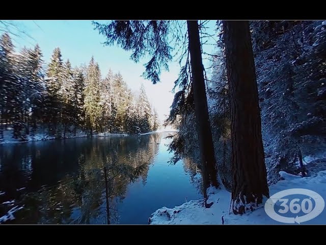 KIIKUNLÄHDE NATURAL SPRING IN THE WINTER (360 video)  | Virtual Outdoors Finland
