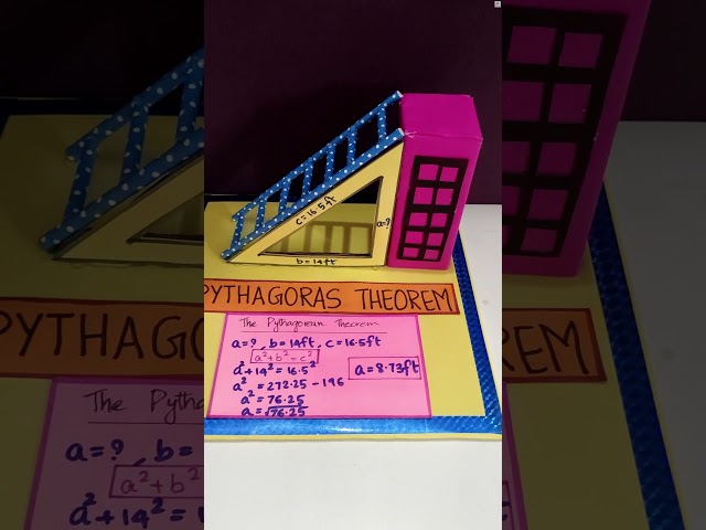 Easy 3D Pythagoras Theorem Model: Step-by-Step Maths Project | Pythagoras Model for School | DIY