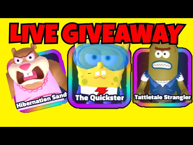 🔴LIVE Doing Giveaways in Spongebob tower defense