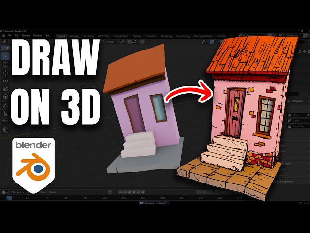 Draw on 3D Objects in Blender with Grease Pencil (Quick Start Tutorial)