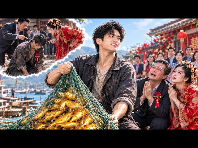 Poor man quits wedding over boat dowry! Catches 500kg gold fish, rich overnight, father-in-law begs!