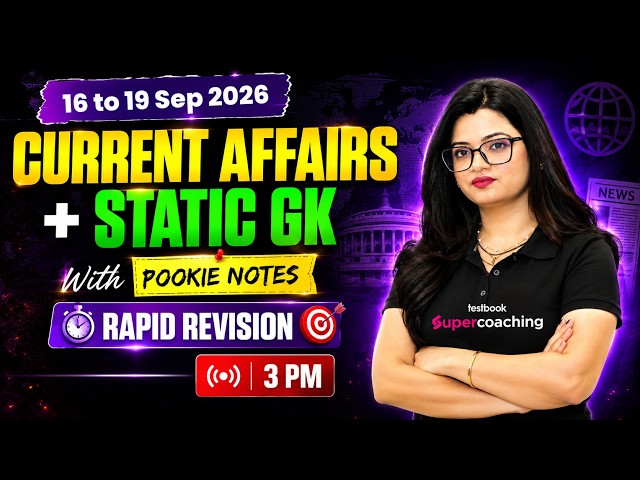 16 to 19 Sep Current Affairs + Static GK For Bank Exams | Current Affairs Rapid Revision | Priya Mam