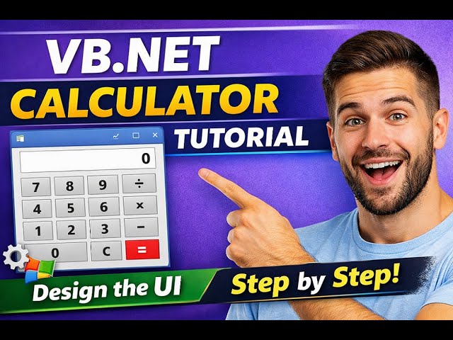 VB.NET Calculator Tutorial | Design the UI with TextBox & Buttons (Step by Step)(Part1)
