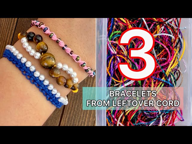 Don’t Throw Away Your Leftover Cord! 😍 | 3 Easy DIY Bracelets
