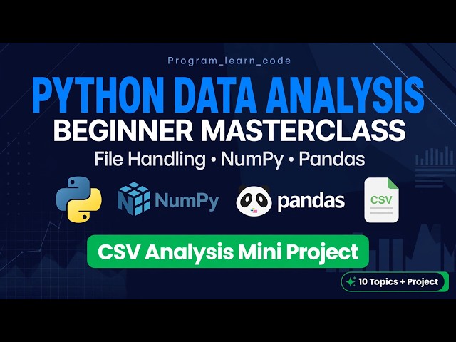 Python file numpy pandas course -Beginners