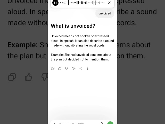 unvoiced meaning