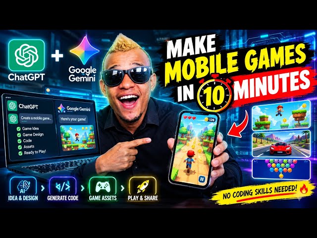 I Made a Mobile Game with ChatGPT in 10 Minutes (No Coding!)📝📲