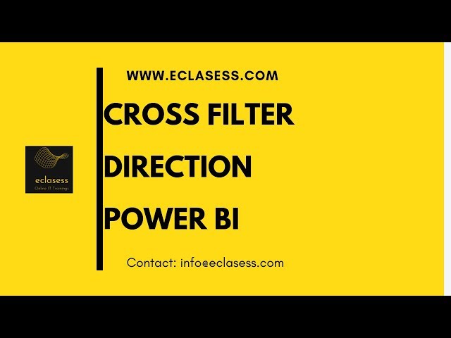 Cross filtering in Power BI  | Power BI tutorial