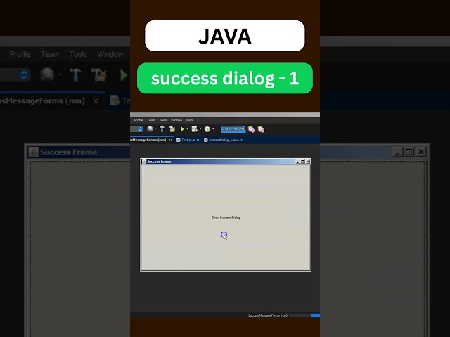 Custom Success Dialog in Java - V1