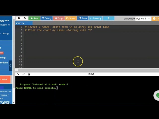 Using arrays in python