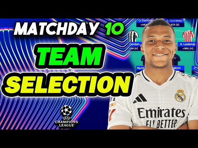 RANK 1.9K! 🌍 | UCL FANTASY MATCHDAY 10 TEAM SELECTION | Champions League Fantasy Tips 2025/26