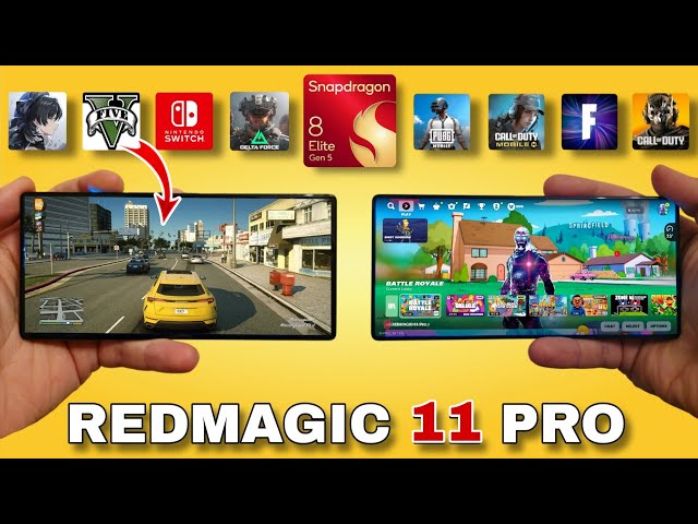 REDMAGIC 11 PRO Gaming Test -  Switch Emulator, Game Hub GTA V, PUBG, Fortnite,  Delta Force