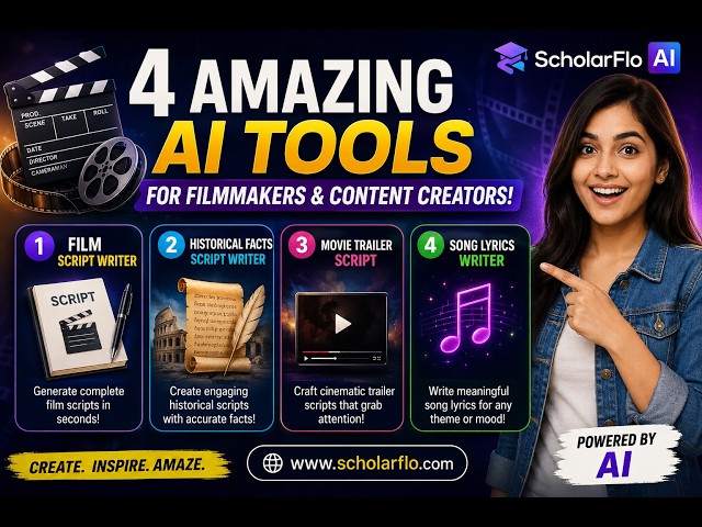 Create Film Scripts, Song Lyrics & More with AI | ScholarFlo AI