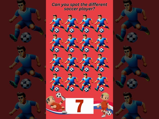 Can you spot the unique football player? #shorts #quiz #football