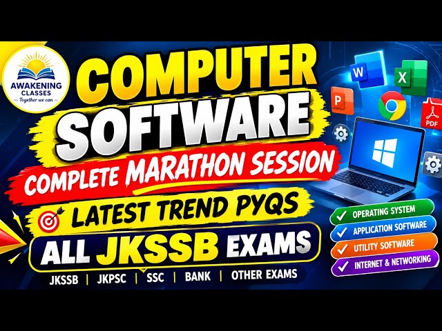 Software computer l Marathon Session l JKSSB l