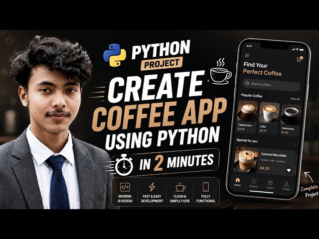 ☕ Build a Coffee Ordering App Using Python | Python Project for Beginners