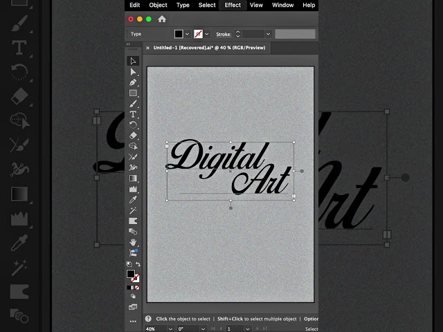 Outline Effect in Adobe Illustrator
