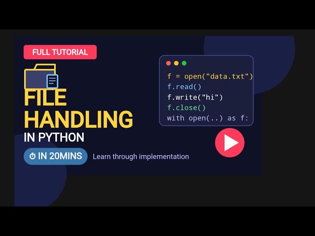 File Handling in Python | Implementation 
