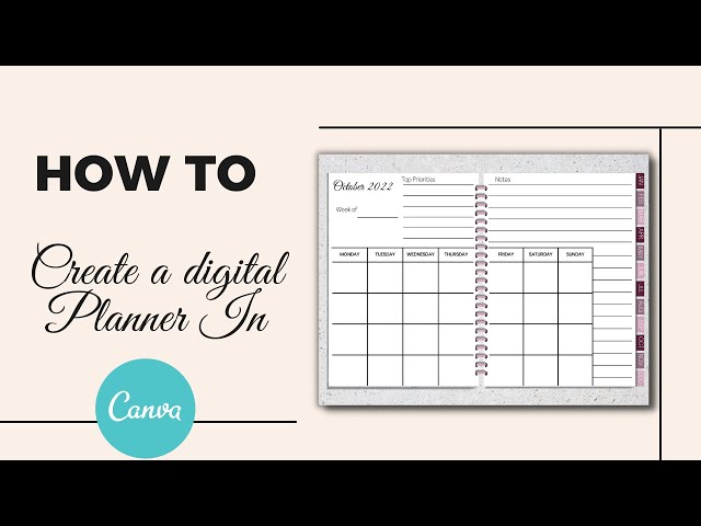 How to create a digital planner in Canva with hyperlinks