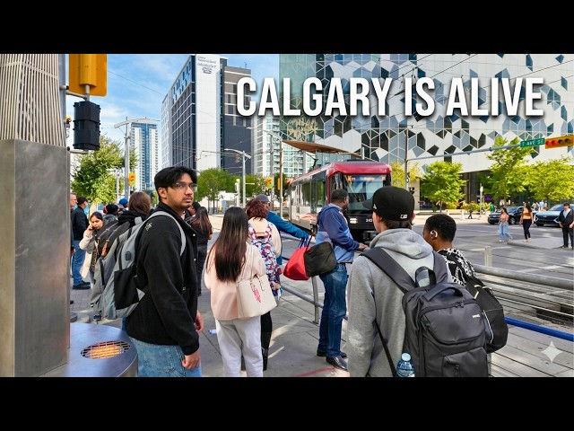 Downtown Calgary on a Busy Summer Day 🇨🇦 | 4K Walk