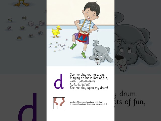 See Me Play On My Drum - Jolly Phonics Song – Learn Letter Sound /d/ for Kids