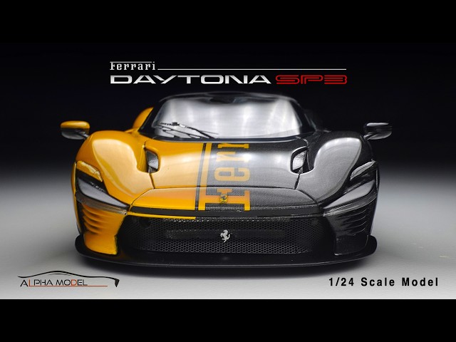 🔥 Ferrari Daytona SP3 Alpha Model Kit Build – From Tiny Parts to a Stunning Supercar!