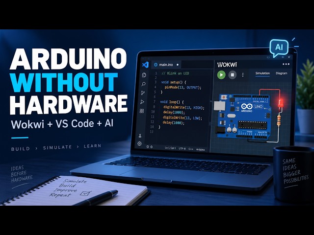 Build Arduino Projects for Free: Wokwi, VS Code, PlatformIO, GitHub & AI Coding Tools