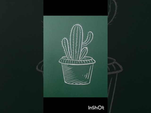 How to Draw a Cactus plant ...... #art #viral #drawingtutorial #shorts #share #subscribe