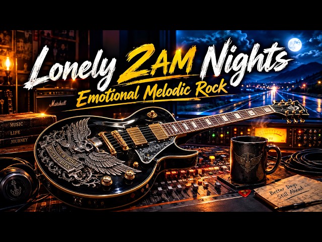Emotional Melodic Rock Guitar | Lonely 2AM Nights | Night Drive & Deep Reflection