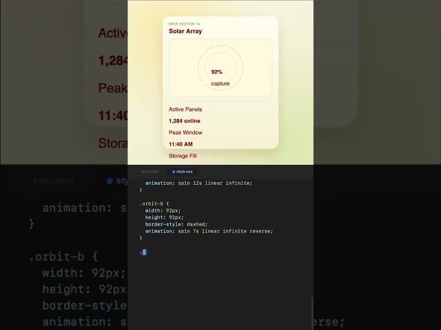Solar Aray #code #css #shorts