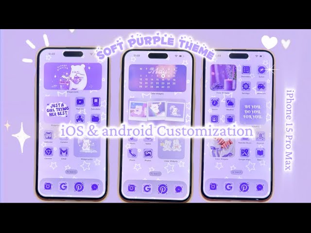 iPhone 15 Pro Max 🤍 iOS 18 cute aesthetic Customization, custom iPhone theme widgets, icons tutorial