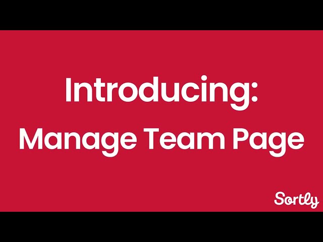 Introducing: Manage Team in Sortly