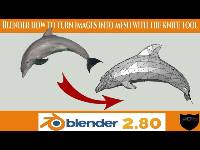 How to Turn any Image into Mesh Quick and Easy Blender 2.8 New 2019 Tutorial  with the Knife Tool