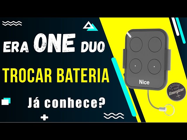 Como TROCAR a BATERIA do Controle Remoto ERA ONE DUO, da LINEAR, Nice Peccinin