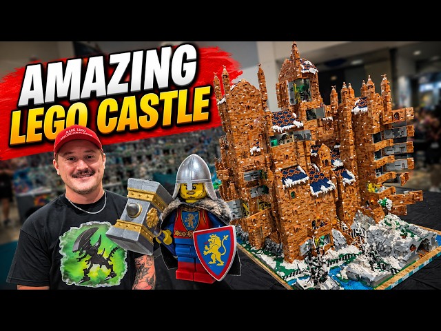 He Built Huge LEGO Alien Attack Castle with Amazing Interior Rooms!
