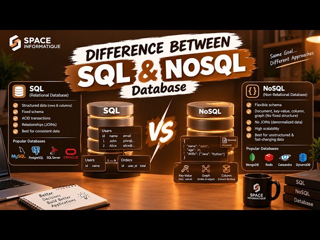 SQL & NoSQL Database | Learn SQL & Databases from Scratch | Space Informatique