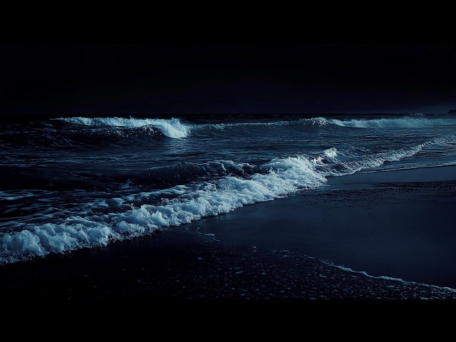 Calming Ocean Waves 🌊 Deep Sleep Sea Sounds at Night | Dark Screen for Peaceful Rest All Night