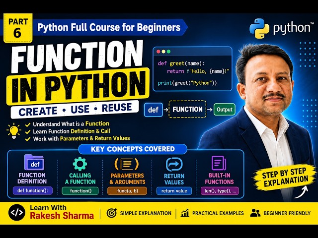 Python For Beginners #6 | Function in Python
