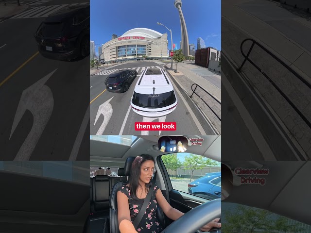 A stop junction by the CN Tower #driving #car #pov #toronto #canada