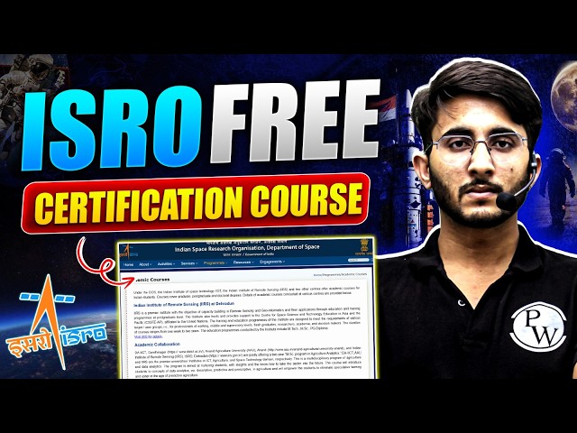 ISRO Free Certification Course 2026 for BTech Students | Apply Online