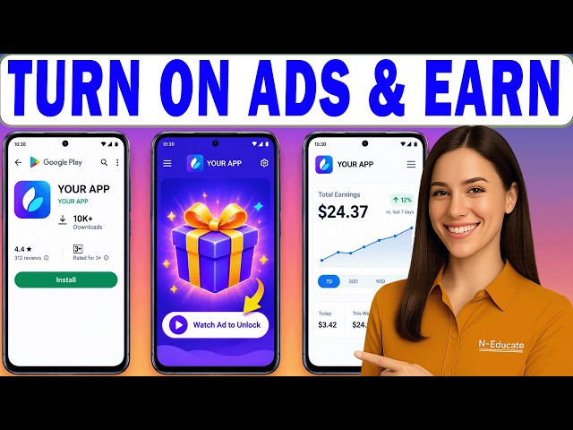 Build Android App in Google AI Studio (Monetize With Rewarded Ads)