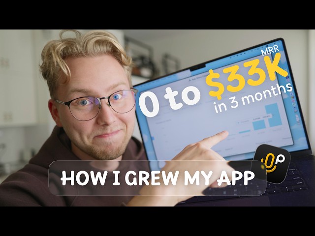 How I grew my app to $33K/month (no ads)