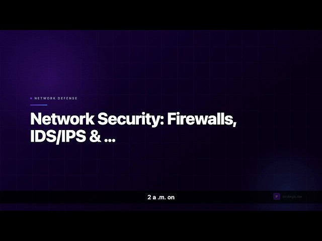 Security+ Lesson 8: Network Security: Firewalls, IDS/IPS & Segmentation