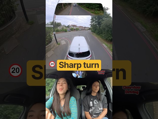 SHARP Left turn #driving #car #pov #learn #howto #drive #london #new #driver #teacher