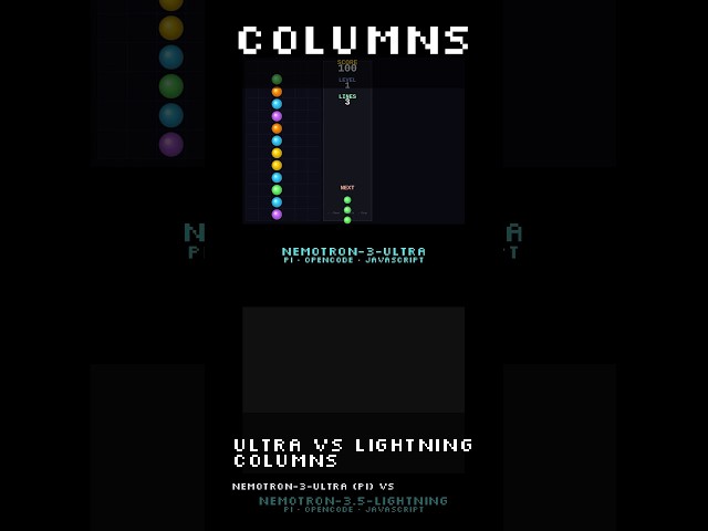 Nemotron 3 Ultra vs Nemotron 3.5 Lightning: build Columns from scratch