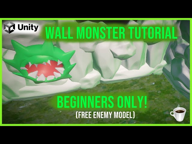 Enemy Wall Monster Tutorial for ABSOLUTE BEGINNERS - Unity3D - (FREE ENEMY MODEL INCLUDED)