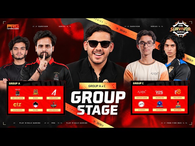🔴 GROUP STAGE - PRG SURVIVOR SERIES SEASON 3 | TG vs TAG vs NG vs RES vs CTZ vs TSG vs LR7 🏆